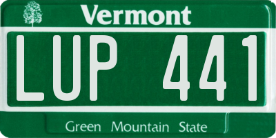 VT license plate LUP441