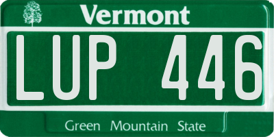 VT license plate LUP446