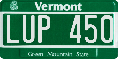 VT license plate LUP450