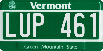 VT license plate LUP461