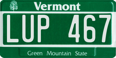 VT license plate LUP467