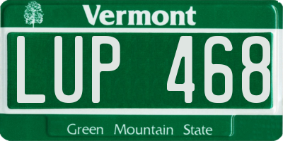 VT license plate LUP468
