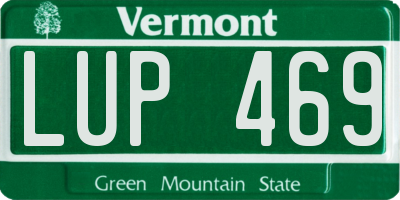 VT license plate LUP469