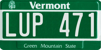 VT license plate LUP471