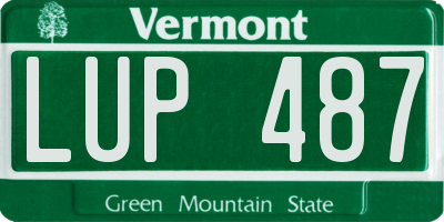VT license plate LUP487