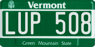 VT license plate LUP508