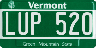 VT license plate LUP520