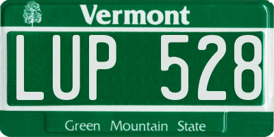 VT license plate LUP528