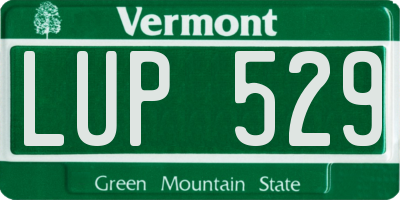 VT license plate LUP529