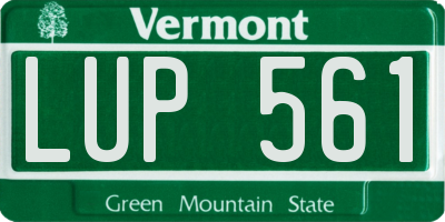 VT license plate LUP561