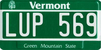 VT license plate LUP569
