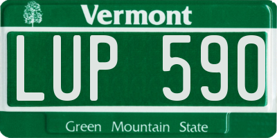 VT license plate LUP590