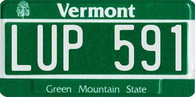 VT license plate LUP591