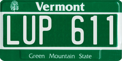 VT license plate LUP611