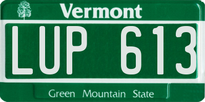 VT license plate LUP613
