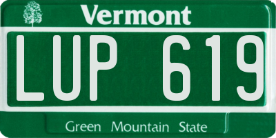 VT license plate LUP619
