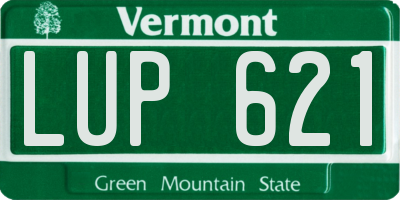 VT license plate LUP621