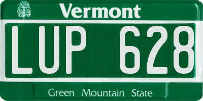 VT license plate LUP628
