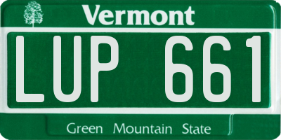 VT license plate LUP661