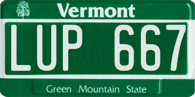 VT license plate LUP667