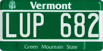 VT license plate LUP682