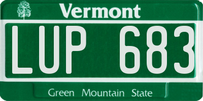 VT license plate LUP683
