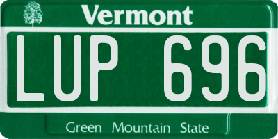 VT license plate LUP696