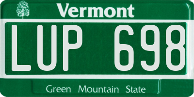 VT license plate LUP698