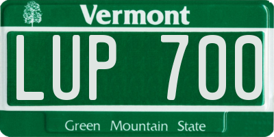 VT license plate LUP700