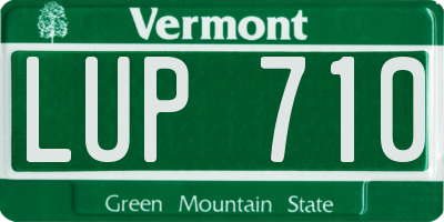 VT license plate LUP710