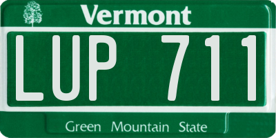 VT license plate LUP711