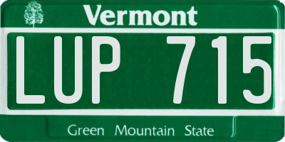 VT license plate LUP715