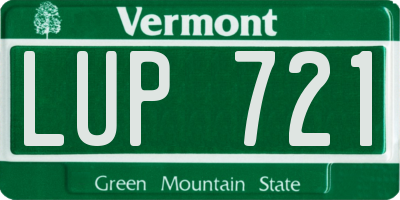 VT license plate LUP721