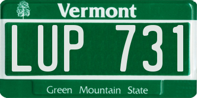 VT license plate LUP731