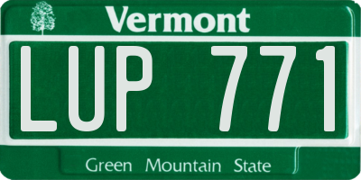 VT license plate LUP771