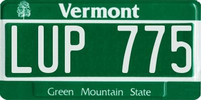 VT license plate LUP775