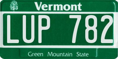 VT license plate LUP782