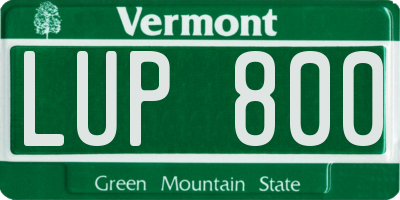 VT license plate LUP800