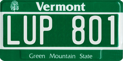 VT license plate LUP801