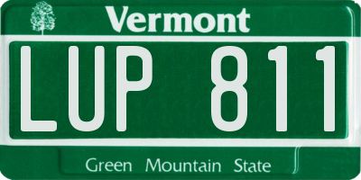 VT license plate LUP811