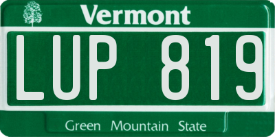 VT license plate LUP819