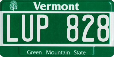 VT license plate LUP828