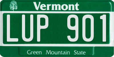 VT license plate LUP901