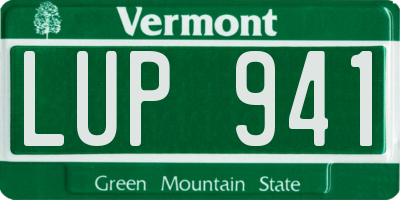 VT license plate LUP941