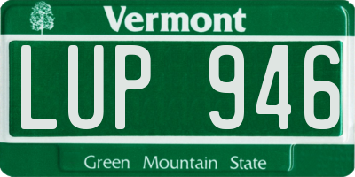 VT license plate LUP946