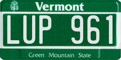 VT license plate LUP961