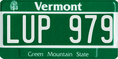 VT license plate LUP979
