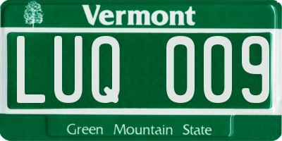 VT license plate LUQ009