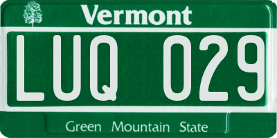 VT license plate LUQ029