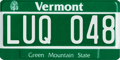 VT license plate LUQ048
